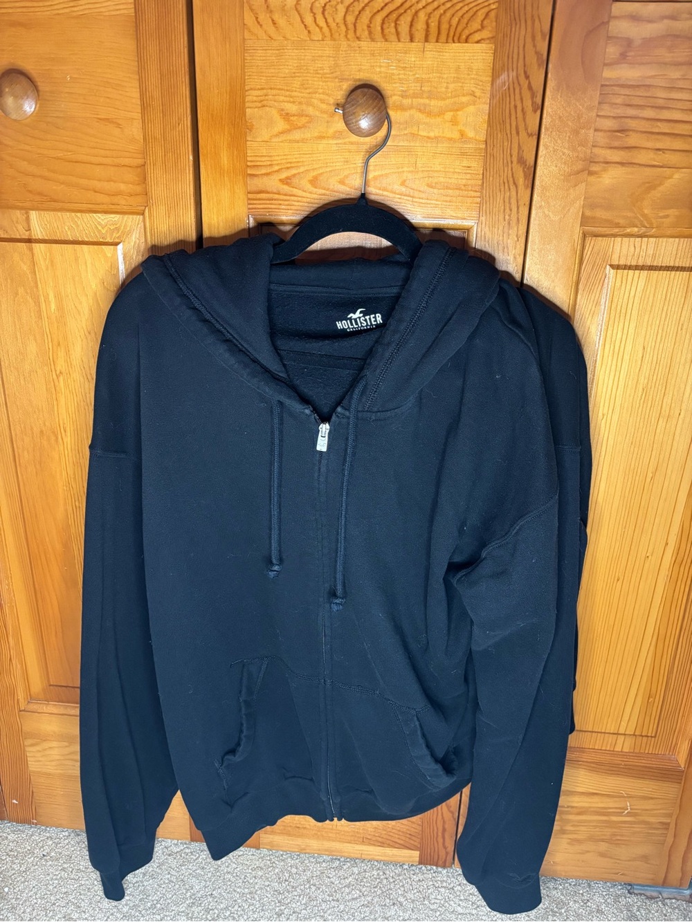 Hollister Black Zip Up Hoodie